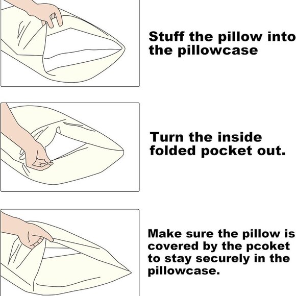 Microfiber Standard Pillowcases Set of 2, Soft Wrinkle Resistant and Easy Care P - Picture 6 of 7